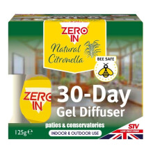 Zero In 30-Day Gel Diffuser, Natural Citronella, Mosquito Repeller,
