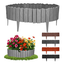 GARDENIX Graphite Edging - 2.3m/7.4ft Flexible Garden Edging for Flower Beds, Lawn, Patio & Pavement