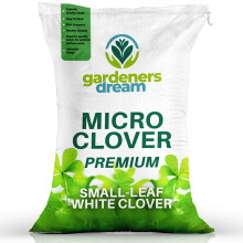 Clover Grass Seed for Low Maintenance Eco Lawns, Organic Fertilizer (500g (Covers 17.5m²))