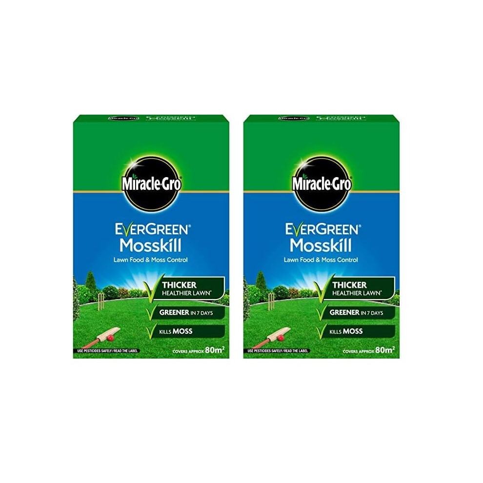 Miracle-Gro Evergreen Mosskill Lawn Food And Moss Control, 2.8Kg, 80 Brown