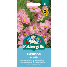 Fothergill's Cosmos Apricotta Flower Seeds, 30 Seeds, Sow: Feb-May, Peach