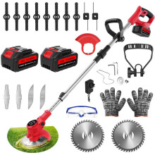 Cordless Garden Strimmers,Electric Cordless 48v Grass Strimmer with 2
