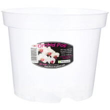 Clear Orchid Pot, 21cm - Clear Plant Pots for Orchids - Plastic Orchid Pots with Holes - Transparent Nursery Flower Pots for Indoo