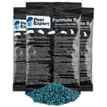 Pest Expert Formula ‘B+’ Advanced Rat Killer Poison 3kg (30 x 100g) - Strongest Maximum Strength - Single Feed Brodifacoum