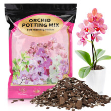 GOTVUGE Orchid Potting Mix 1L,Orchid Soil Composed of Orchid Bark and Perlite,Pr