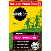 Miracle-Gro Multi Purpose Lawn Seed, Child & Pet Friendly, Coverage 33m2, 1kg Bo