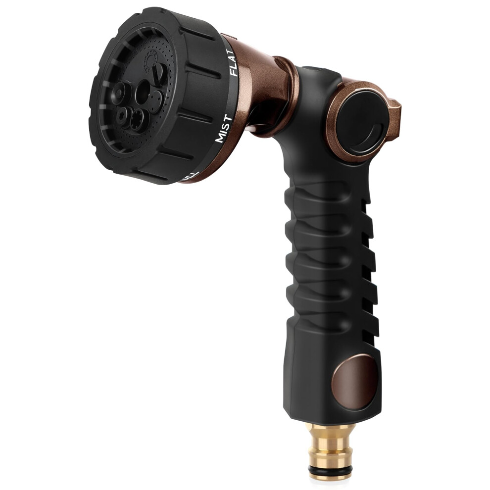 Restmo Garden Hose Pipe Spray Gun, Heavy Duty Metal Hose Sprayer With 7 Watering Patterns, Thumb Flow Control, High Pressure Water Sprayer For Outdoo 5009036476297