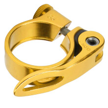 34,9 mm goldfarbene Aluminium-Sattelstützenklemme 42 g