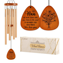 Leebbsin Gifts for Nan, Nans Wind Chime, Best Gift for Nan, Birthday Gift Idea from Grandkids, Best Gifts Ideas for Mother's Day, Christmas-Large 36"