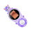 Tragbare Handlupe violett 2in 500X 400mAh 1
