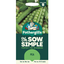 Fothergill's Oh Sow Simple, Pea Vegetable Seeds, Sow: Mar–Jun, Green