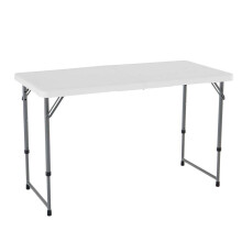 LIFETIME Height Adjustable Craft Camping and Utility Folding Table