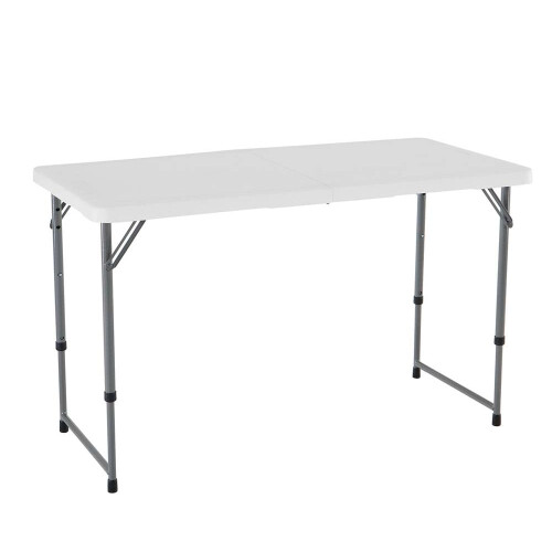 LIFETIME Height Adjustable Craft Camping and Utility Folding Table