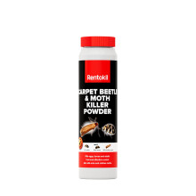 RENTOKIL Carpet Beetle & Moth Killer Powder - Fast Acting Treatment - Kills Larvae and Adults - Also Effective Against Clothes Moths and Ants - 150g