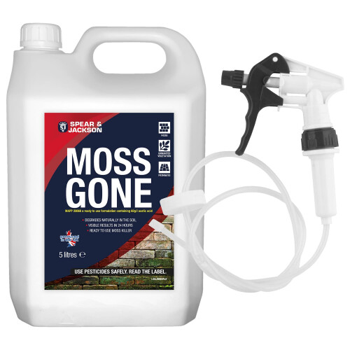 Spear & Jackson Spear and Jackson Moss Gone Moss killer 5 Litre with long hose