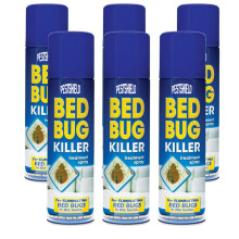 6 Bed Bug Flea Killer Spray Pestshield Bed Bug Treatment Carpet Mattress 200ml