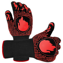 BBQ Gloves, Oven Mitts Grilling Gloves - 1472 Extreme Heat Resistant Oven Gloves, Non-Slip Silicone Cooking Gloves for Grilling, Barbecue, Baking,