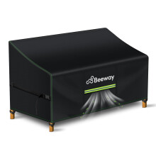 BEEWAY Garden Bench Cover Waterproof 2 Seater with Air Vent, Outdoor Patio Bench Seat Cover - 420D Oxford Fabric, Anti-UV, Windproof - 135 x 65 x 89/