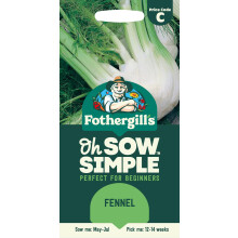 Fothergill's Oh Sow Simple, Fennel Vegetable Seeds, Sow: May–Jul, Green/White