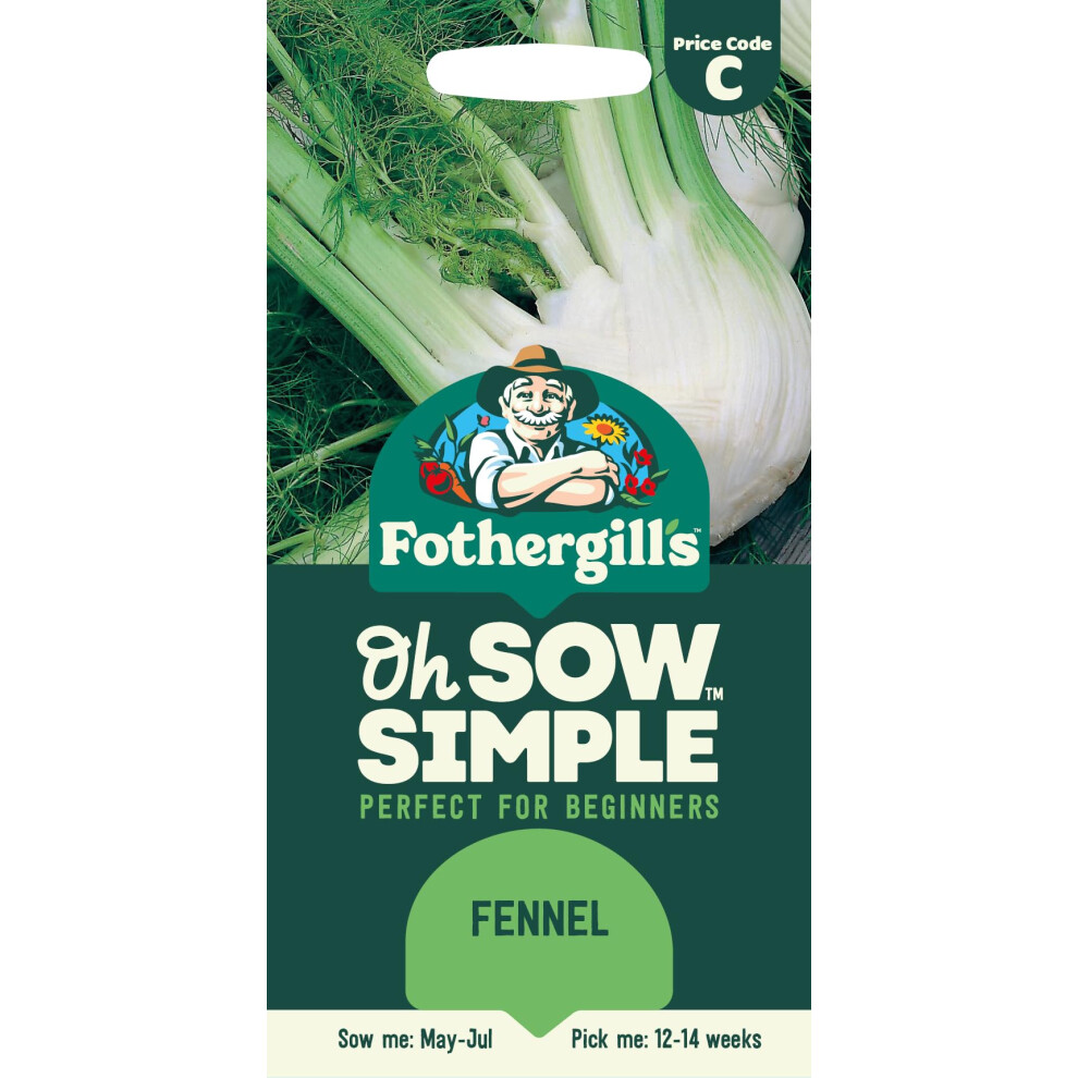 Mr Fothergill's Fothergill's Oh Sow Simple, Fennel Vegetable Seeds, Sow: May–Jul, Green/White