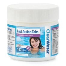 Clearwater Fast-Dissolving Chlorine Tablets, 167 Tabs for Hot Tubs &