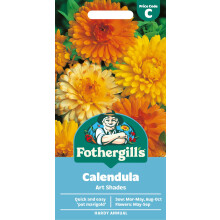 Fothergill's Calendula Art Shades Flower Seeds, 200 Seeds, Sow: Mar-May, Aug-Oct, Orange/Yellow
