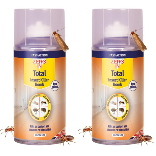 Zero In Total Insect Killer Bomb – Rapid One-Shot Low-Odour Bug Bomb