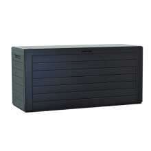 Prosperplast Woodebox Garden Crate Box Container Storage Box For Garden Items Chest Lockable (280 L, Anthracite)