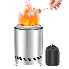 Saker Tabletop Fire Pit, 2026 Upgraded Stainless Steel Smokeless Portable Fire P