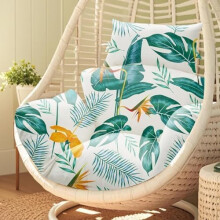 joomie Waterproof Egg Chair Cushion Replacement 119x79x13 cm Thicken Hanging Egg Swing Chair Cushion Indoor Outdoor Wicker Rattan Hammock Basket