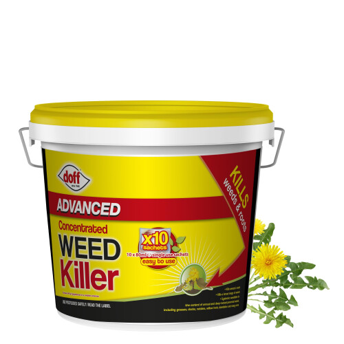 Doff Doff Advanced Concentrated Weedkiller - 10 Sachets for Dilution in Water for Gar