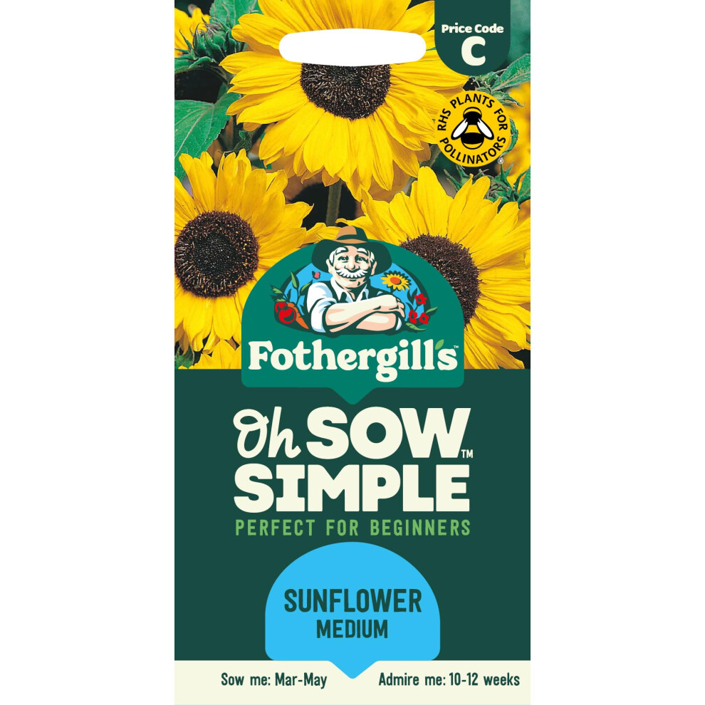 Mr Fothergill's Yellow Fothergill's Oh Sow Simple, Sunflower Medium Flower Seeds, Sow: Mar-May,