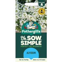 Fothergill's Oh Sow Simple, Alyssum Flower Seeds, Sow: Feb-Apr, White