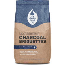 Green Olive Firewood Company - 1 x 4kg Bag - Long Burn BBQ Charcoal Briquettes,