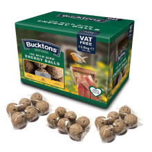 Bucktons High Energy Fat Balls - Box of 150 x 90g Boost Natural Suet Food for Wild Garden Birds. Great for Ground Feeder, Bird Tab