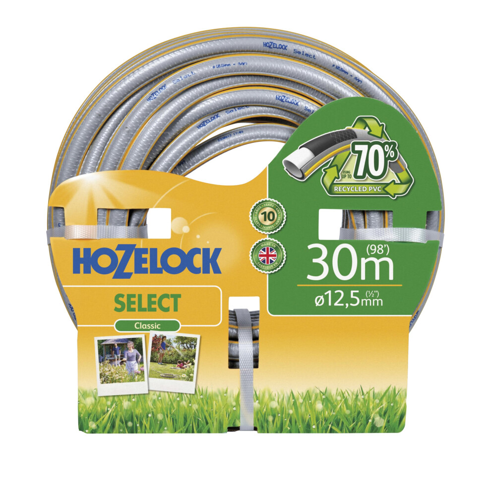 Hozelock - Select Hose 12.5Mm X 30M, Up To 70% Recycled Pvc, Braided