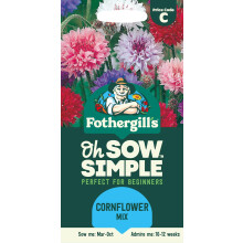 Fothergill's Oh Sow Simple, Cornflower Mix Flower Seeds, Sow: Mar-Oct, Blue