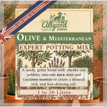 Allgood Farm Olive Tree Soil - Potting Mix for Olive & Mediterranean Herbs, Rosemary, Lavender & Thyme (5 Litres)
