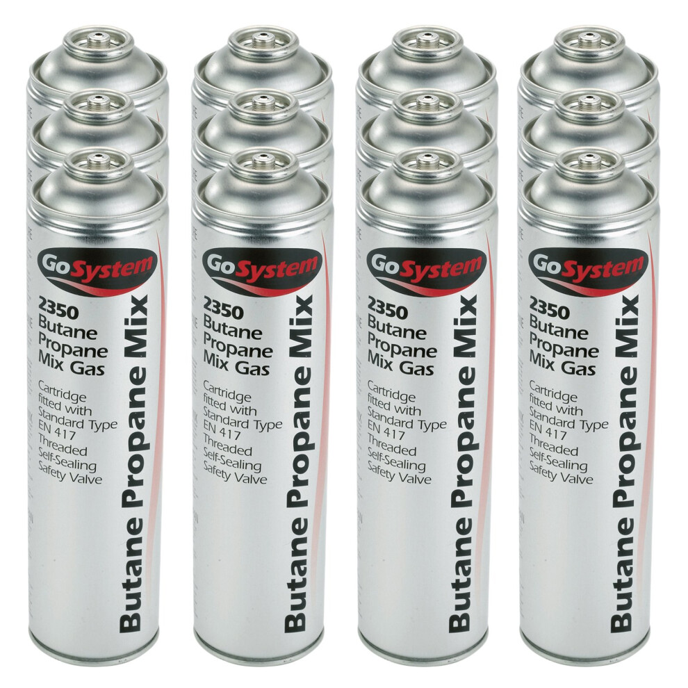 Gosystem 2350 Butane Propane 70:30 Mix Gas Cartridge 350G 631Ml - 12 Pack 78664227