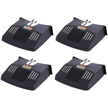 Wham - 4 x Eden Drain Cover 12"x11" Black Plastic Grid Cover Ventilated - Prevents Blockages To Drains
