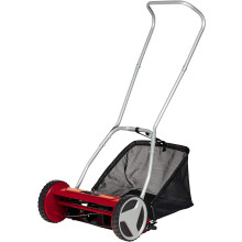 Einhell Hand Push Lawnmower, Manual Lawn-Mower With 40cm Cutting Width, 27L Grass Box, 4 Cutting Height Levels, Walk-Behind Lawn Mower For Small Gard