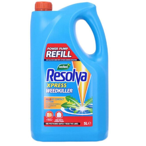 Resolva Resolva Xpress Ready to Use Weedkiller 5L Power Pump Refill, Blue