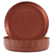 TStarJungle 5 Pack Plant Saucers, Flower Pot Drip Trays for