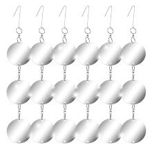 GWHOLE 18 Piece Pigeon Deterrent Reflective Discs, Hanging Bird Scarer for Gardens & Allotments, Double-Sided Wind Spiral Deflecto
