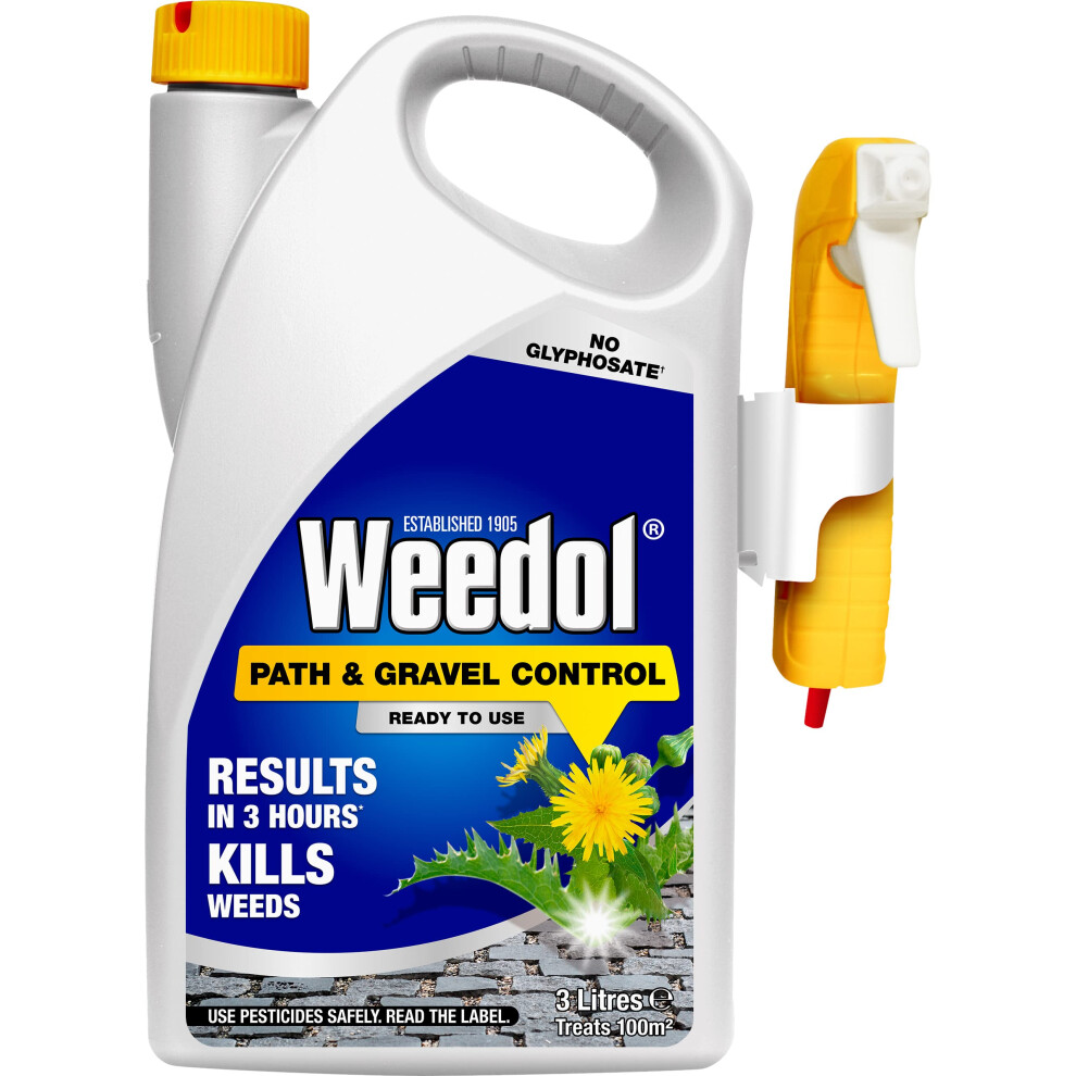 Weedol Path & Gravel Weedkiller With Manual Sprayer, Ready To Use, 3L