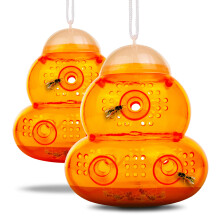 ASPECTEK Wasp Traps, 2-Pack – Reusable Hourglass-Shaped Traps, Yellow Jacket & H
