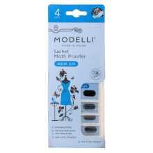 Modelli Sachet Moth Proofer, Pack of 4 Sachets - Ideal for Protecting Clothes, Fabrics & Woolens - Aqua Lux - Visual End of Life I