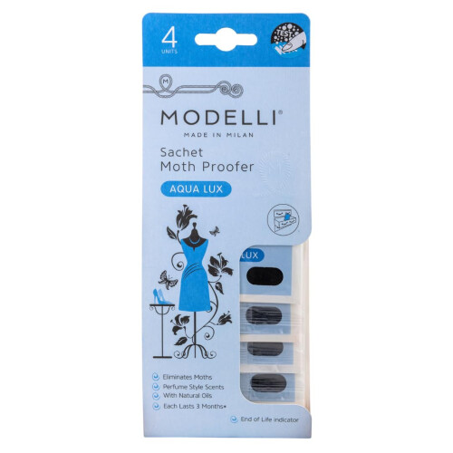 Modelli Sachet Moth Proofer, Pack of 4 Sachets - Ideal for Protecting
