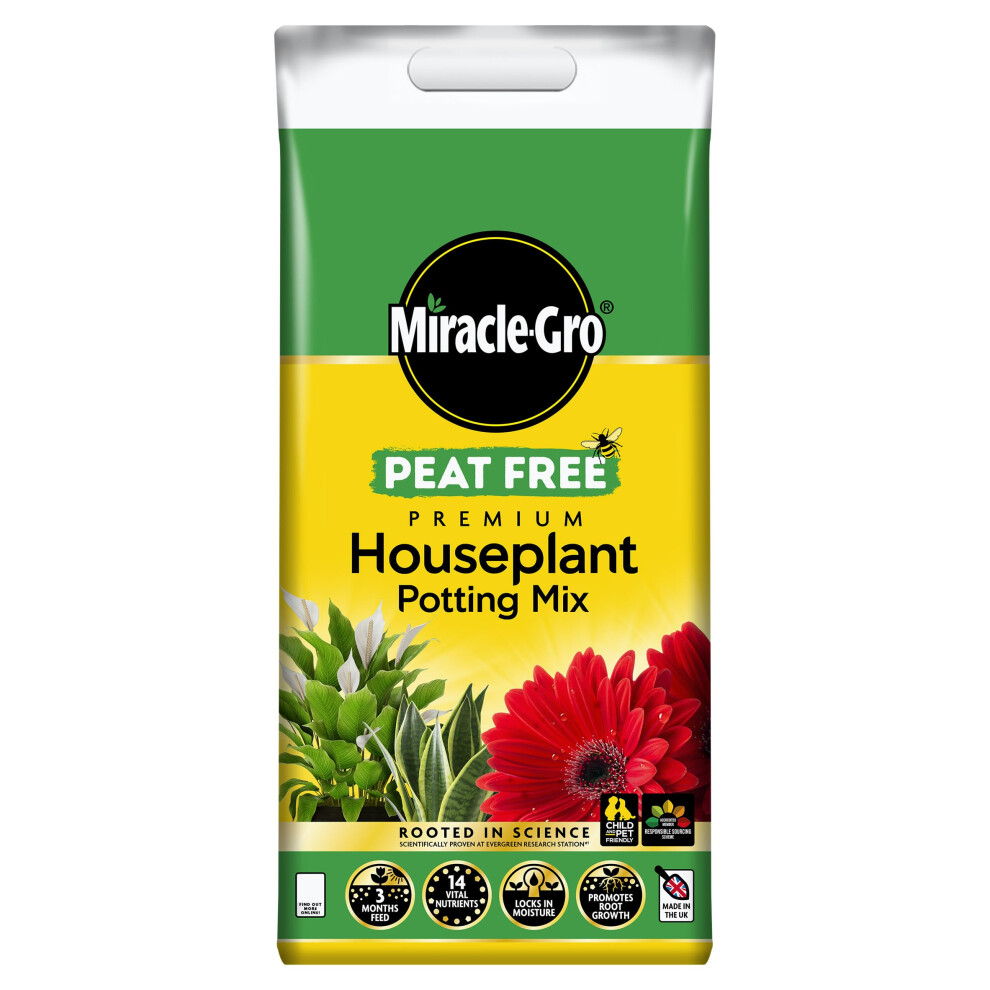 Miracle-Gro Premium Peat-Free Houseplant Potting Mix,