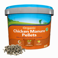 Chicken Manure Plant Food Fertiliser - 8kg Organic Composted Chicken Poultry Manure Plant Feed Pellets for Outdoor Garden Plants. Fertilizer for Vege